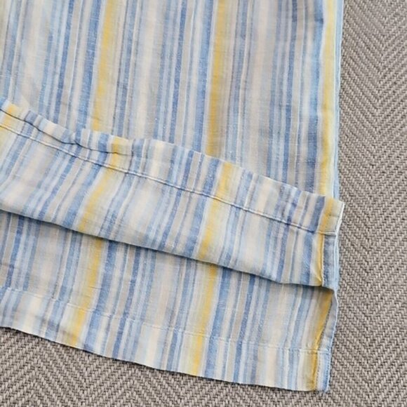 Nyne New You New Energy Shirt Men's 1X Big Short Sleeve Blue Yellow Stripe - Picture 4 of 15